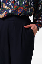 Load image into Gallery viewer, Bayeux Sustainable Satin Back Trousers Navy
