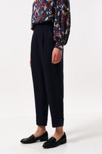 Load image into Gallery viewer, Bayeux Sustainable Satin Back Trousers Navy