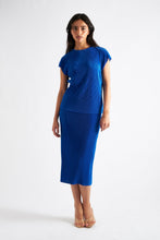 Load image into Gallery viewer, Korine Pleated Top Cobalt Blue