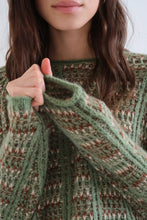 Load image into Gallery viewer, Compania Fantastica Embroidery Detail Green Jumper