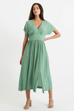 Load image into Gallery viewer, Unity Petite Dot V Neck Midi Dress Mint