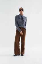 Load image into Gallery viewer, Compania Fantastica Blue And Brown Striped Cardigan