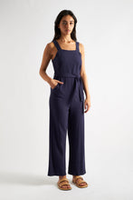 Load image into Gallery viewer, Louche Dawson Linen Jumpsuit Navy