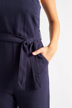 Load image into Gallery viewer, Louche Dawson Linen Jumpsuit Navy