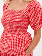 Load image into Gallery viewer, Fika Lea Smocked Gingham Top