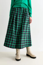 Load image into Gallery viewer, Louche Bia Winter Check Button Through Skirt – Green