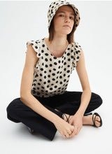 Load image into Gallery viewer, Compania Fantastica Polka Dots Top With Ruffle Sleeves