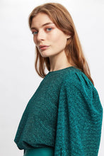 Load image into Gallery viewer, Louche Marley Long Sleeve Lurex Top Petrol