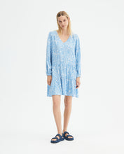 Load image into Gallery viewer, Compania Fantastica Blue Floral Smock Dress