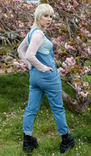 Load image into Gallery viewer, Run And Fly Blue Stone Wash Stretch Denim Dungarees