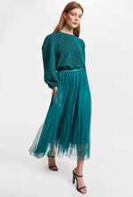 Load image into Gallery viewer, Louche Marley Long Sleeve Lurex Top Petrol