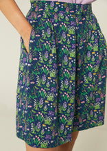Load image into Gallery viewer, Wild Flower Print High Waisted Bermuda Shorts With Darts