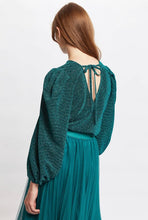 Load image into Gallery viewer, Louche Marley Long Sleeve Lurex Top Petrol