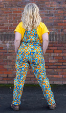 Load image into Gallery viewer, Run And Fly 70’s Floral Stretch Twill Dungarees