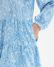 Load image into Gallery viewer, Compania Fantastica Blue Floral Smock Dress