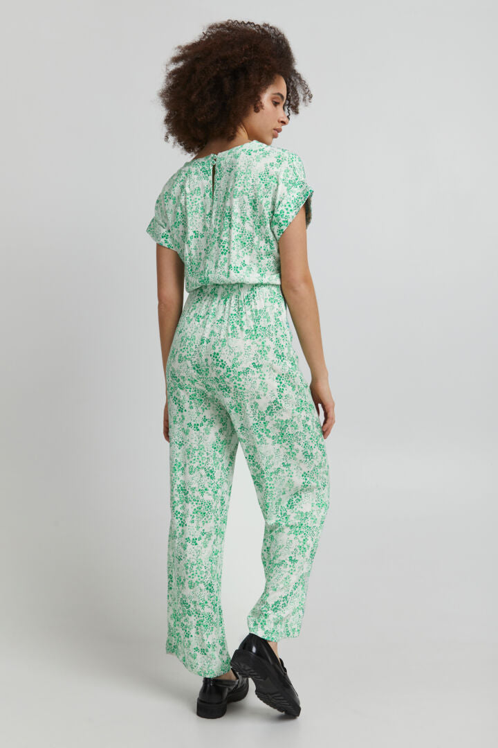 Ichi Ihmarrakech Jumpsuit Green Floral