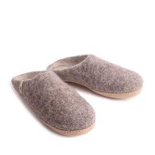 Load image into Gallery viewer, Egos Copenhagen Natural Wool Fair Trade Slippers in Natural Grey