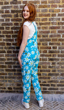 Load image into Gallery viewer, Run And Fly Bee Free Blue Stretch Twill Dungarees
