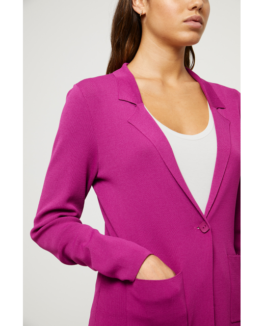Surkana Dora Fine Knit Blazer In Purple Mockingbirds Fashion