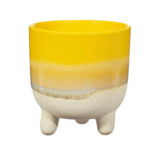 Load image into Gallery viewer, Mojave Glaze Large Planter In Yellow On Legs