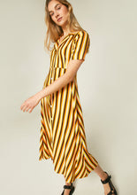 Load image into Gallery viewer, Striped Mafaldine Print Midi Dress