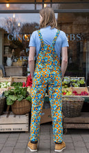 Load image into Gallery viewer, Run And Fly 70’s Floral Stretch Twill Dungarees