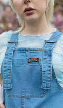 Load image into Gallery viewer, Run And Fly Blue Stone Wash Stretch Denim Dungarees