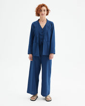 Load image into Gallery viewer, Compania Fantastica Navy Cotton Light Weight Blazer