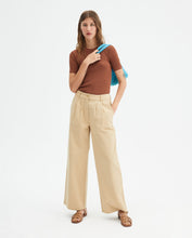 Load image into Gallery viewer, Compania Fantastica Beige Straight Cut Trousers