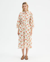 Load image into Gallery viewer, Compania Fantastica Cream Floral Print Midi Dress