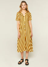 Load image into Gallery viewer, Striped Mafaldine Print Midi Dress