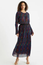 Load image into Gallery viewer, Louche Aldo Plisse Foil Print Midi Skirt