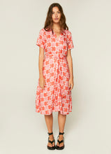 Load image into Gallery viewer, Geometric Floral Print Midi Shirt Dress
