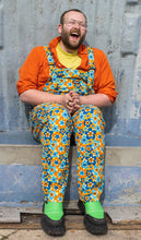 Load image into Gallery viewer, Run And Fly 70’s Floral Stretch Twill Dungarees