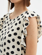 Load image into Gallery viewer, Compania Fantastica Polka Dots Top With Ruffle Sleeves