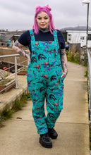 Load image into Gallery viewer, Run And Fly Jade Adventure Dino Stretch Twill Dungarees