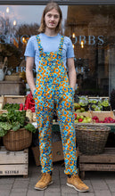 Load image into Gallery viewer, Run And Fly 70’s Floral Stretch Twill Dungarees