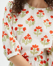 Load image into Gallery viewer, Compania Fantastica Cream Floral Print Midi Dress