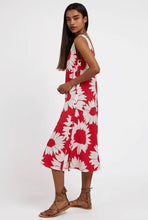 Load image into Gallery viewer, Orinda Sundaisy Midi Sundress In Red By Louche