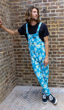Load image into Gallery viewer, Run And Fly Bee Free Blue Stretch Twill Dungarees