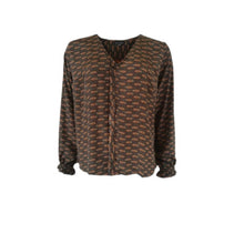 Load image into Gallery viewer, Luna V Neck Blouse Oriental Grey