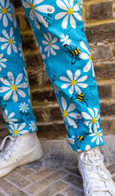 Load image into Gallery viewer, Run And Fly Bee Free Blue Stretch Twill Dungarees