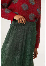 Load image into Gallery viewer, Compania Fantastica Green Midi Skirt With Lurex