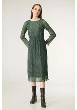 Load image into Gallery viewer, Compania Fantastica Green Lurex Dress