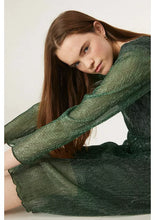 Load image into Gallery viewer, Compania Fantastica Green Lurex Dress