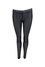 Load image into Gallery viewer, Black Colour Denmark Annie Mesh Leggings in Polka Dots