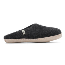 Load image into Gallery viewer, Egos Copenhagen Fair Trade Natural Wool Slippers Black