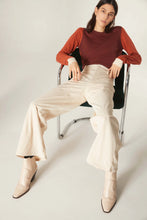 Load image into Gallery viewer, Compania Fantastica Soft Corduroy Wide-Leg Trousers White