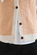 Load image into Gallery viewer, Compania Fantastica Orange and White Knitted Vest
