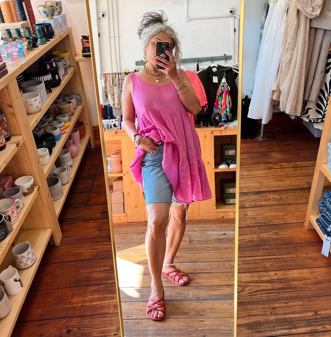 Ichi Foxa Pink Cotton Dress
